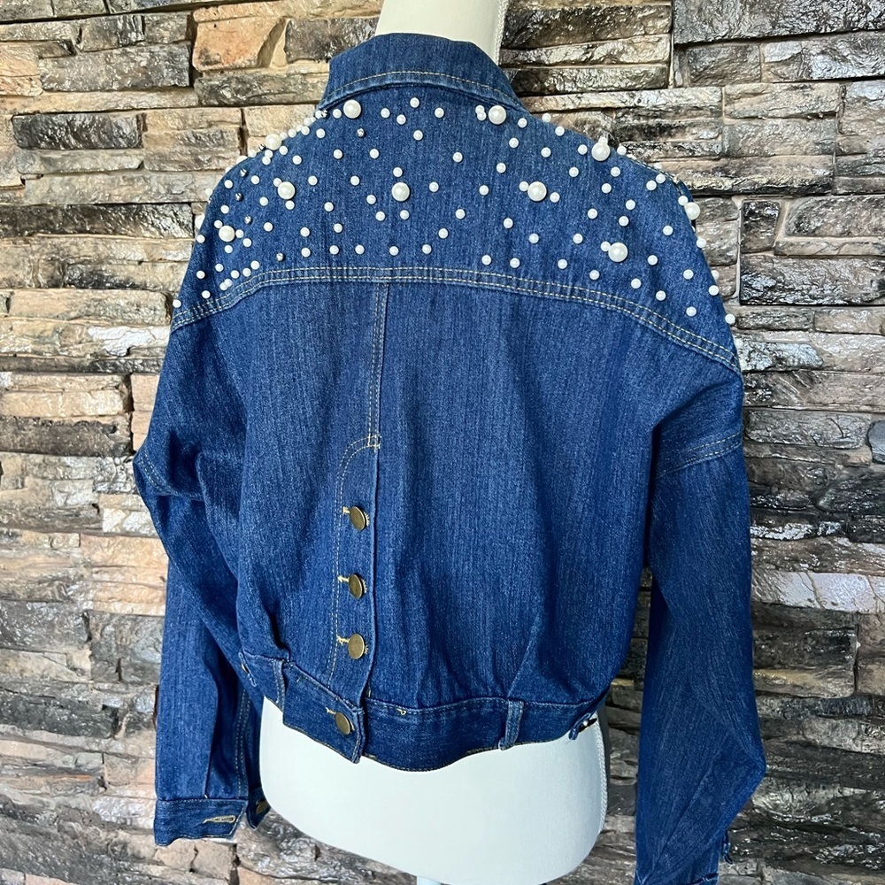 J. NNA Denim Jacket with Studs - Picture 2 of 16